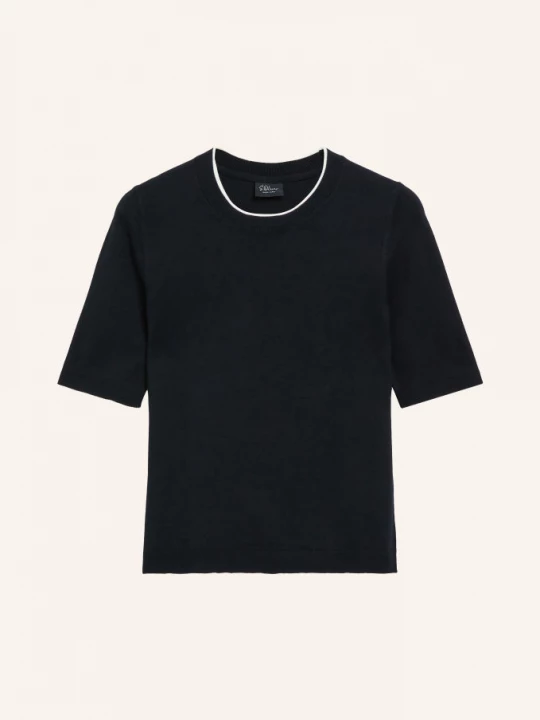 Obrázek produktu S.Oliver Black Label Úpletové Tričko černá / bílá