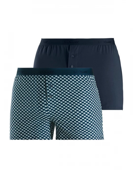 Obrázek produktu s.Oliver Boxerky marine modrá / námořnická modř / bílá