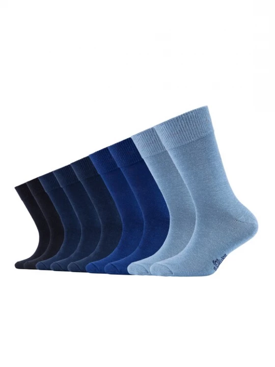 Obrázek produktu s.Oliver Ponožky 'Torino'  marine modrá / námořnická modř / indigo / kámen
