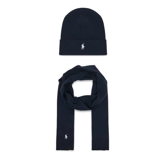 Obrázek produktu Sada čepice a šál Polo Ralph Lauren 710B28980001 Tmavomodrá