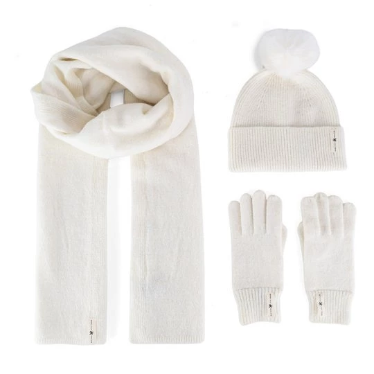 Obrázek produktu Sada čepice, šála a rukavice Beverly Hills Polo Club BHPC-WC-002-AW24 Bílá