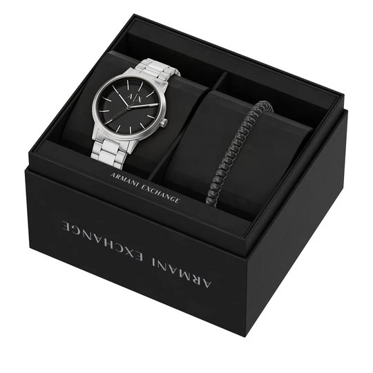 Obrázek produktu Sada hodinek a náramek Armani Exchange Cayde Gift Set AX7182SET Stříbrná
