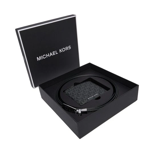 Obrázek produktu Sada peněženka a pásek MICHAEL Michael Kors 39S4LBLN4B Černá