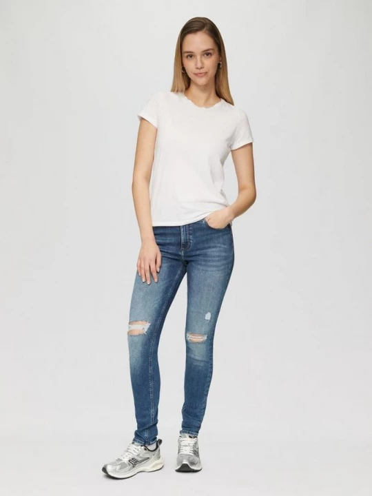 Obrázek produktu Sadie jeans / skinny fit / high rise / skinny leg / super stretch / distressed details QS modrá