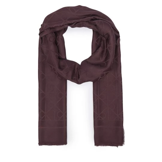 Obrázek produktu Šál Calvin Klein Emblem Aop Glossy Tonal Scarf LV04F8096G Bordó