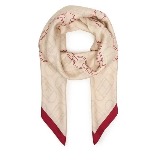 Obrázek produktu Šál Tommy Hilfiger Chain Silk Large Scarf AW0AW18277 Červená