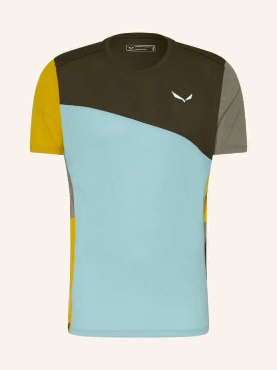 Obrázek produktu Salewa Funkční Tričko Puez Sporty Dry'ton olivová / tmavě žlutá / tyrkysová