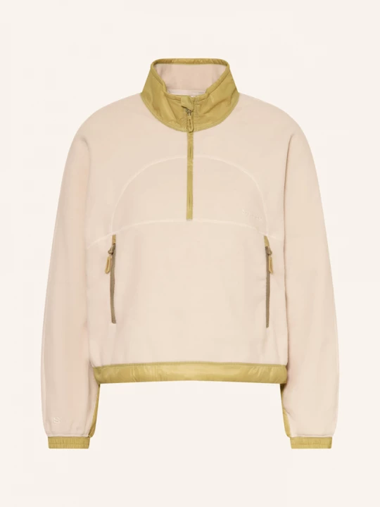 Obrázek produktu Salomon Fleecový Svetr S Kapucí Chroma Cropped krémová / olivová