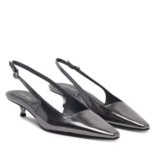 Obrázek produktu Sandály Calvin Klein Kitten Heel Pump Sling Mirr Lth HW0HW03275 Černá