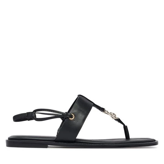Obrázek produktu Sandály Calvin Klein Round Flat Sndl Thong Lth Hdw HW0HW02926 Černá