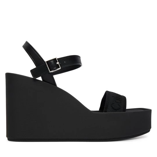 Obrázek produktu Sandály Calvin Klein Wedge 70 Sndl Webbing Lth HW0HW02882 Černá