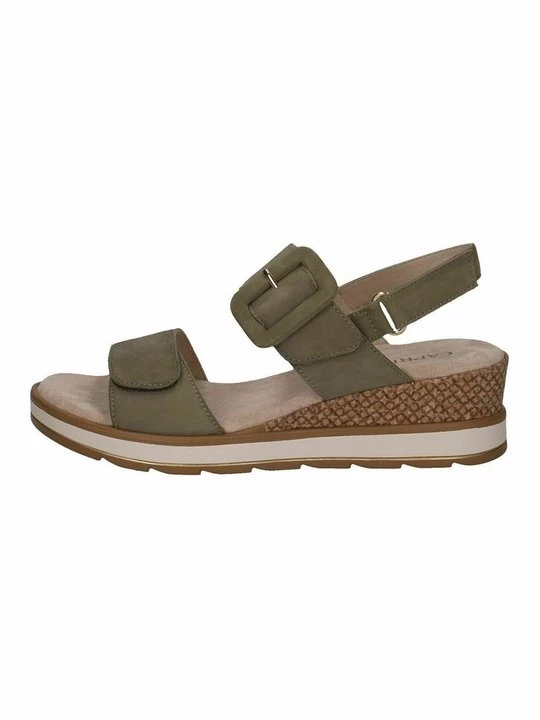 Obrázek produktu Sandály na klínu Caprice khaki
