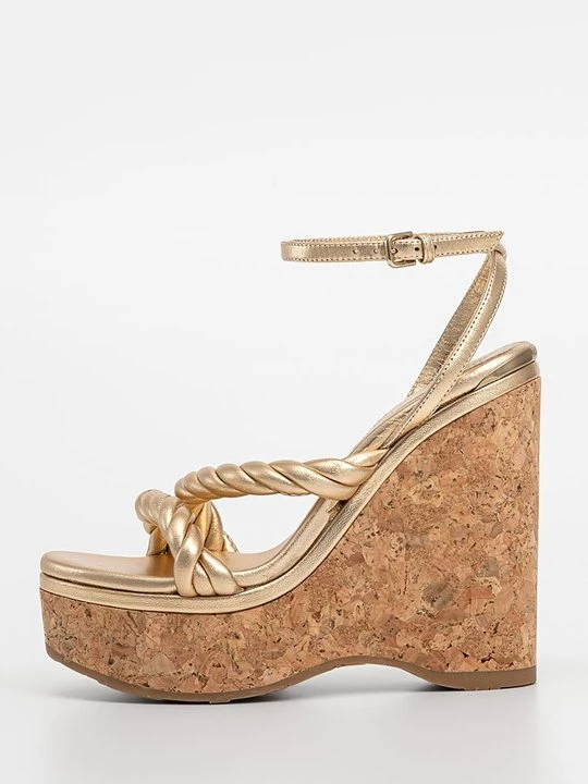 Obrázek produktu Sandály na klínu Jimmy Choo zlatá barva