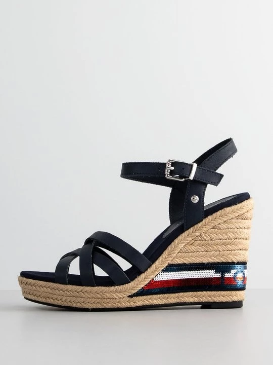 Obrázek produktu Sandály na klínu Tommy Hilfiger tmavě modrá