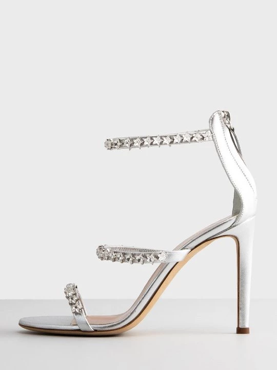 Obrázek produktu Sandály na vysokém podpatku Giuseppe Zanotti stříbrná barva