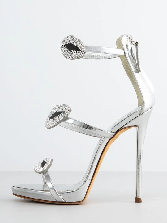 Obrázek produktu Sandály na vysokém podpatku Giuseppe Zanotti stříbrná barva