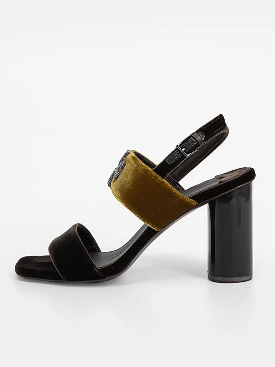 Obrázek produktu Sandály na vysokém podpatku Tory Burch tmavě hnědá