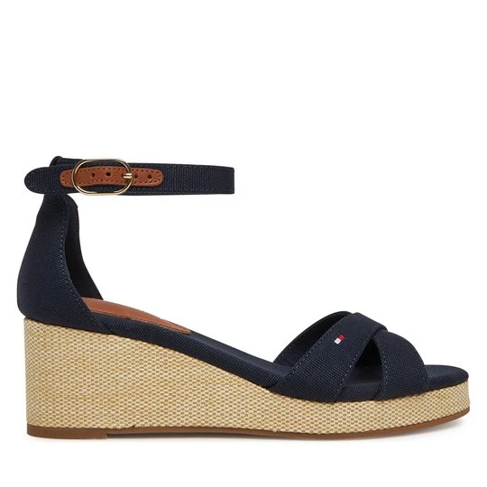 Obrázek produktu Sandály Tommy Hilfiger Flag Criss-Cros Mid Wedge Espad FW0FW08481 Tmavomodrá