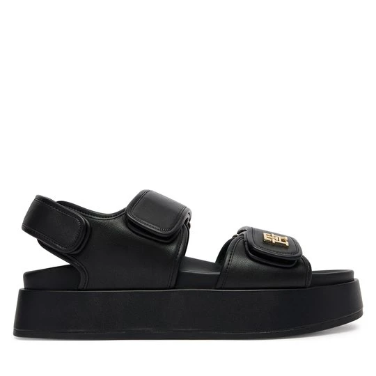 Obrázek produktu Sandály Tommy Hilfiger Leather Sporty Platform Sandal FW0FW09119 Černá