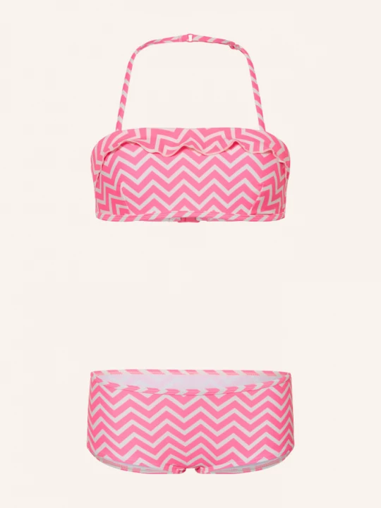 Obrázek produktu Sanetta Bikiny S Vázáním Za Krkem A Uv Ochranou 50+ neonově růžová / krémová