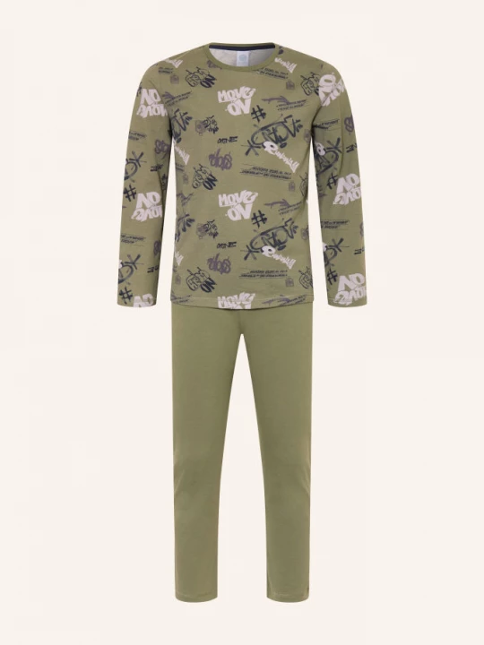 Obrázek produktu Sanetta Pyžamo khaki / černošedá / tmavě modrá