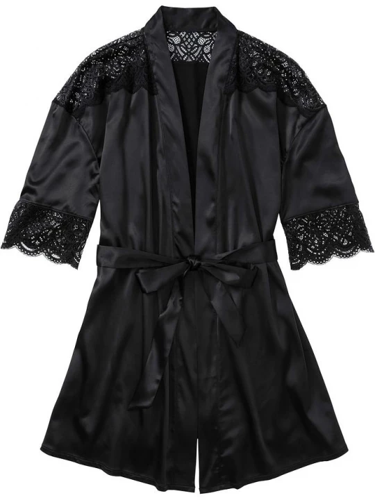 Obrázek produktu Satynowe kimono z efektem połysku BonPrix czarny