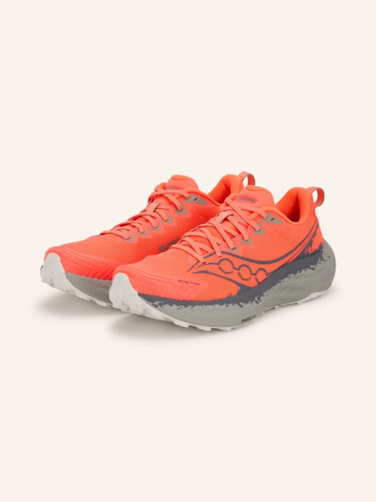 Obrázek produktu Saucony Běžecké Trailové Boty Ride tr3 neonově červená / tmavě šedá / černá