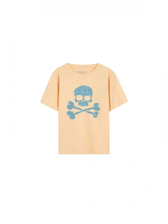 Obrázek produktu Scalpers Tričko 'Ikat Skull' azurová / broskvová