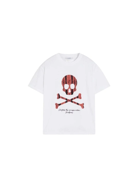 Obrázek produktu Scalpers Tričko 'Trize Tye Die Skull' rezavě červená / černá / offwhite