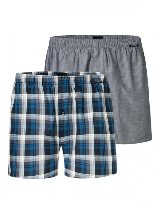 Obrázek produktu SCHIESSER Boxerky modrá / černá / bílá