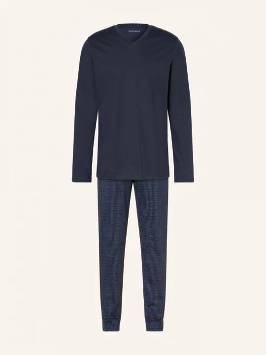 Obrázek produktu Schiesser Pyžamo Casual Essentials tmavě modrá / tmavě červená / modrá