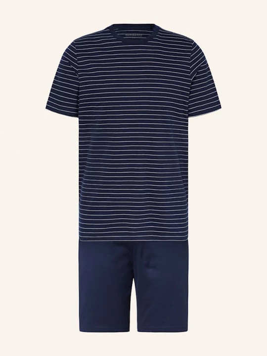 Obrázek produktu Schiesser Pyžamo Se Šortkami Casual Essentials tmavě modrá / bílá
