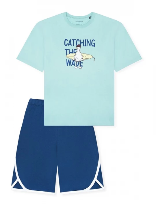 Obrázek produktu SCHIESSER Pyžamo ' Teens Nightwear ' modrá / tyrkysová