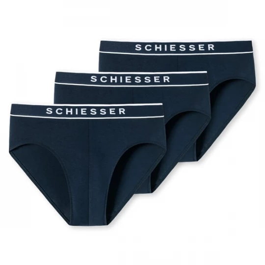Obrázek produktu SCHIESSER Slipy  marine modrá / bílá