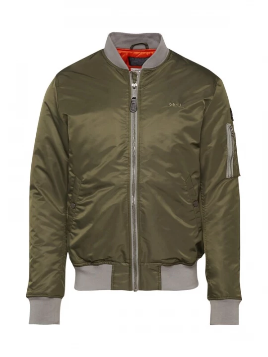 Obrázek produktu Schott NYC Přechodná bunda 'Airforce' šedá / olivová / černá