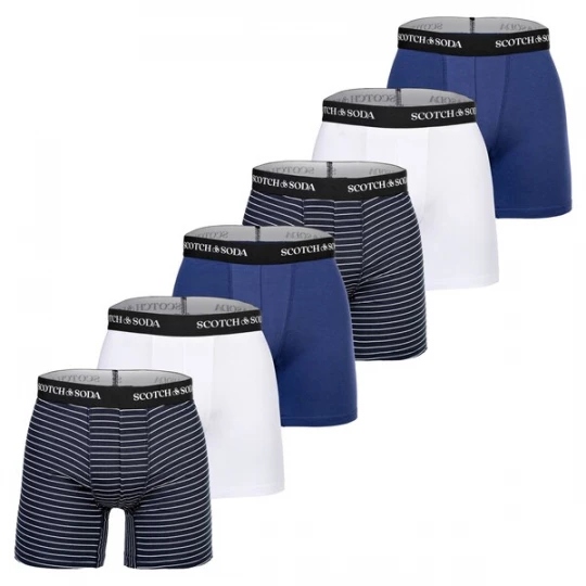 Obrázek produktu SCOTCH & SODA Boxerky modrá / černá / bílá