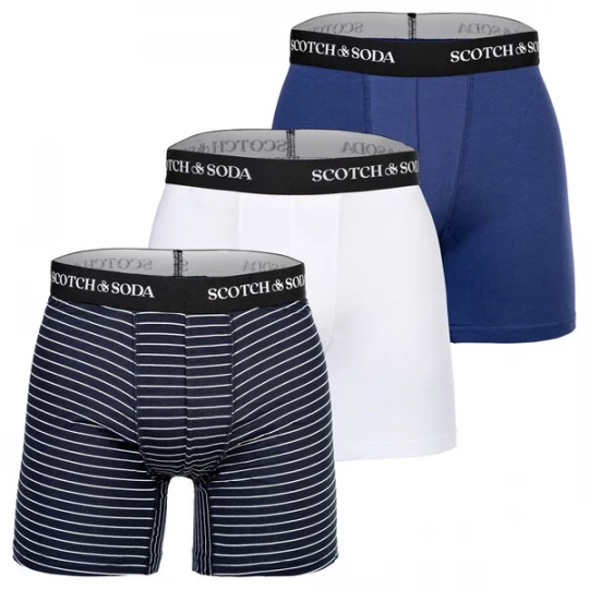 Obrázek produktu SCOTCH & SODA Boxerky modrá / marine modrá / černá / bílá
