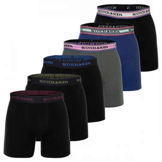 Obrázek produktu SCOTCH & SODA Boxerky  tmavě modrá / antracitová / tmavě šedá / tmavě zelená / černá