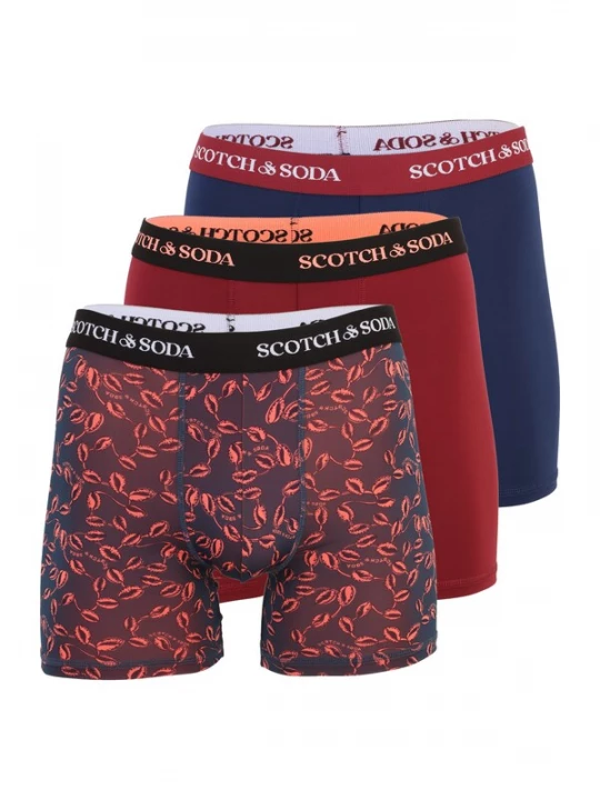 Obrázek produktu SCOTCH & SODA Boxerky tmavě modrá / červená / tmavě červená / černá