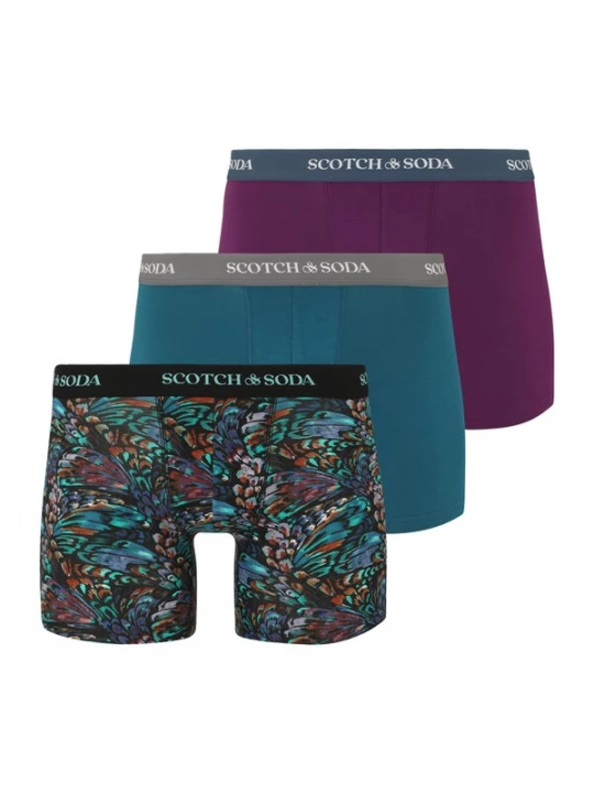 Obrázek produktu SCOTCH & SODA Boxerky tyrkysová / koňaková / petrolejová / bobule