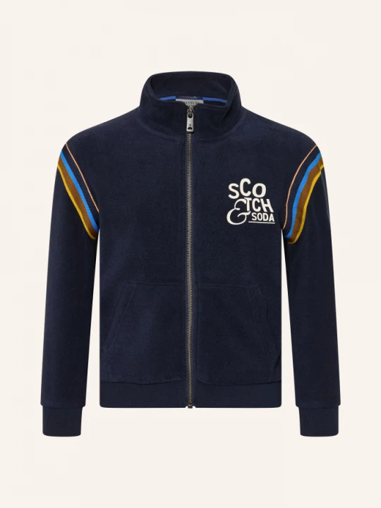 Obrázek produktu Scotch & Soda Froté Bunda tmavě modrá / lososová / žlutá