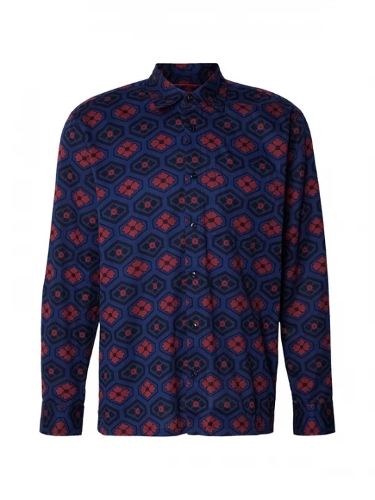 Obrázek produktu SCOTCH & SODA Košile námořnická modř / burgundská červeň / černá