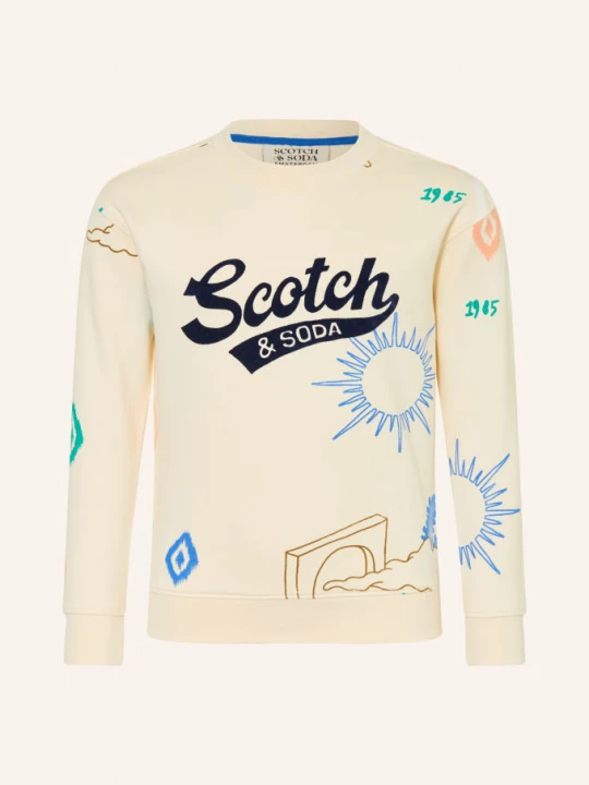 Obrázek produktu Scotch & Soda Mikina krémová / lososová / zelená