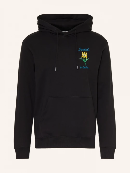Obrázek produktu Scotch & Soda Mikina S Kapucí černá / žlutá / zelená
