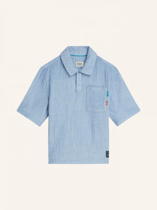 Obrázek produktu Scotch & Soda Mušelínové Polo Tričko tmavě modrá