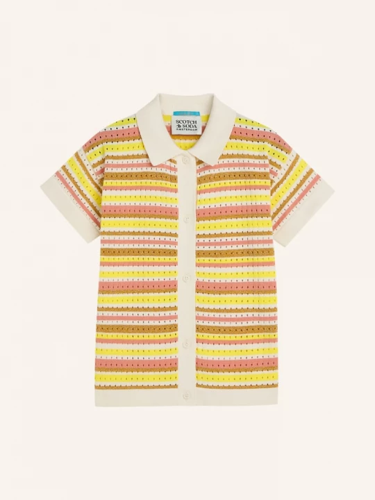 Obrázek produktu Scotch & Soda Svetr S Třpytivou Přízí žlutá / krémová / světle červená