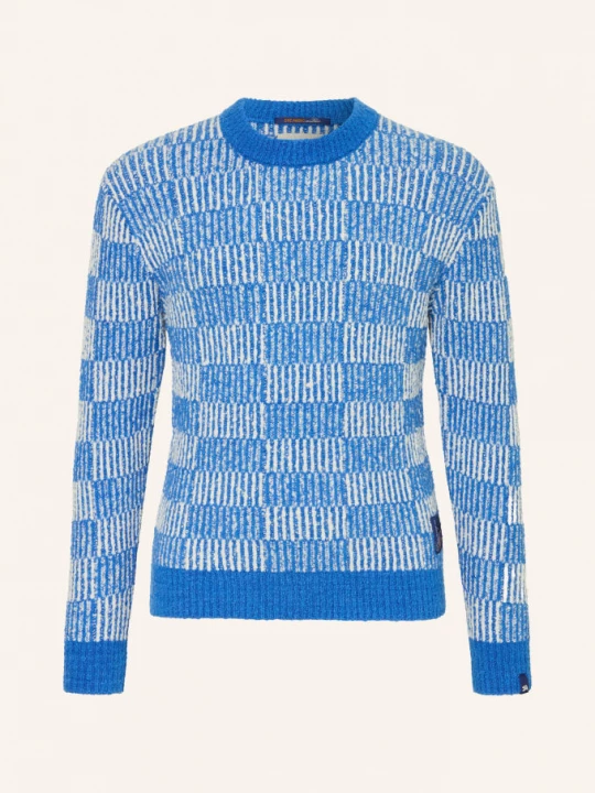 Obrázek produktu Scotch & Soda Svetr tmavě modrá / tmavě modrá / bílá