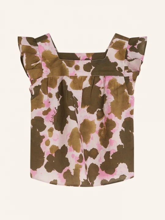 Obrázek produktu Scotch & Soda Top S Volánky A Lemováním hnědá / růžová