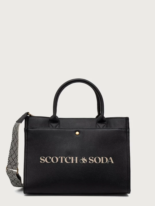 Obrázek produktu Scotch & Soda tote taška z imitace kůže černá