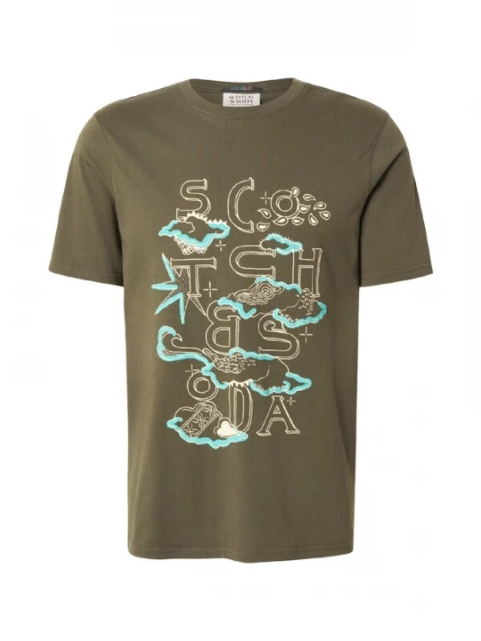 Obrázek produktu SCOTCH & SODA Tričko béžová / azurová / zelená